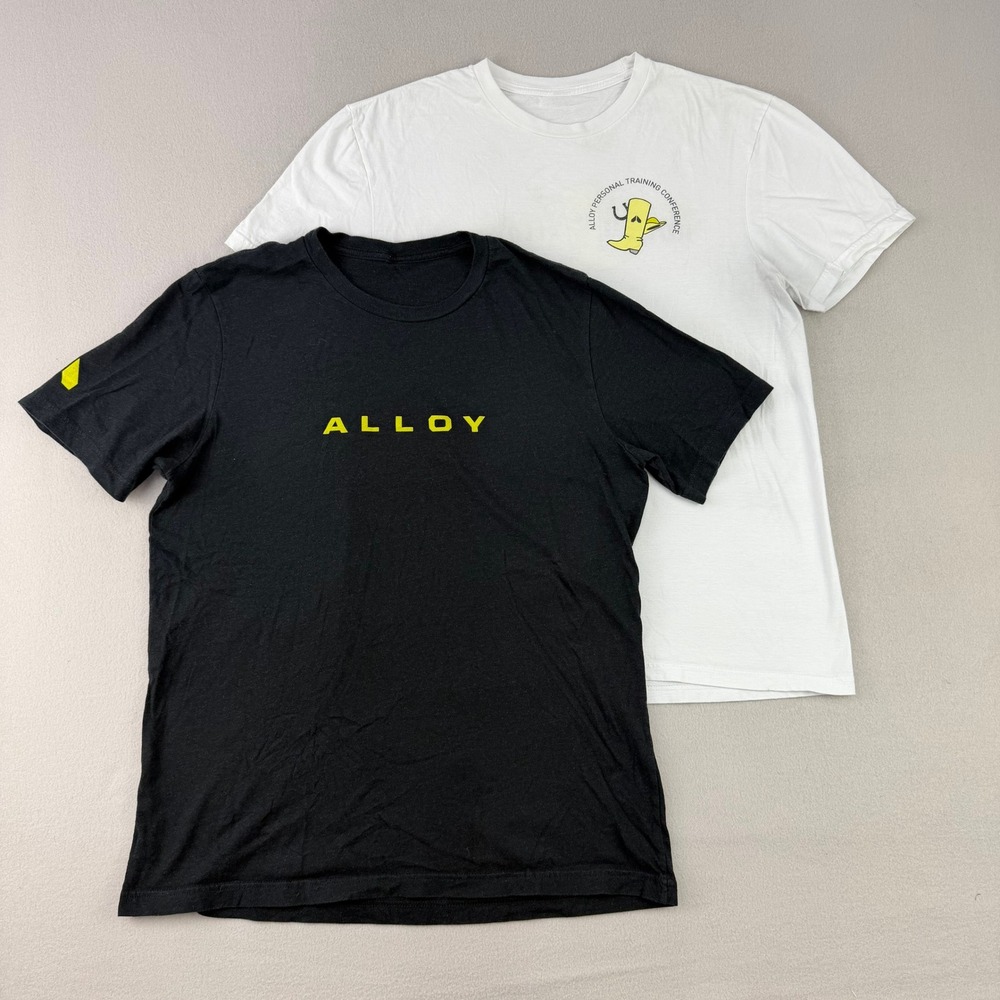 Alloy Rodeo T-Shirt Bundle Mens Large Black White Graphic Short Sleeve Tees